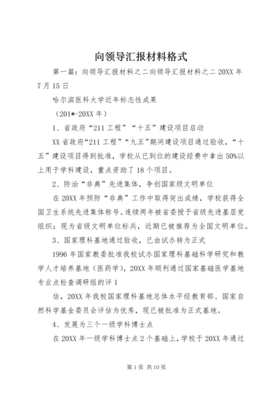 向领导汇报材料格式.docx