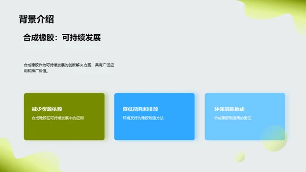 绿色途径：合成橡胶制造