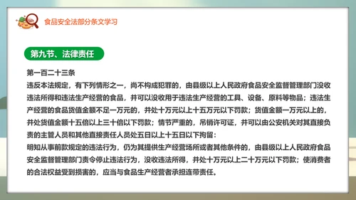 教学解读食品安全法餐桌食物PPT模板