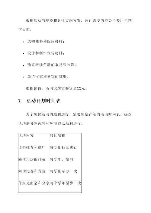 中小学推广阅读活动方案