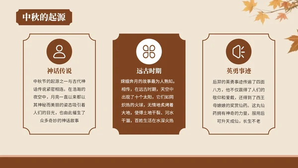 棕色中国风风格中秋佳节情满人间PPT模板