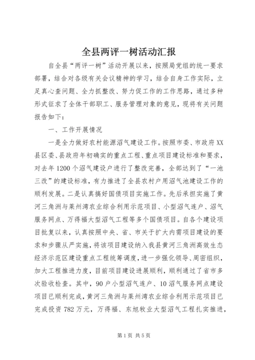 全县两评一树活动汇报.docx