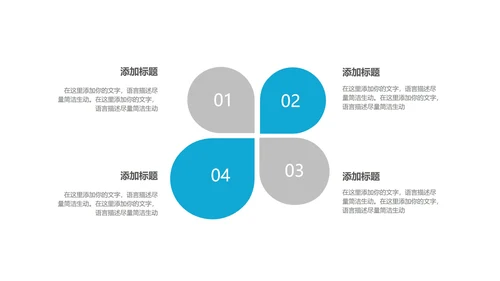 白色简约风扁平季度总结汇报PPT模板