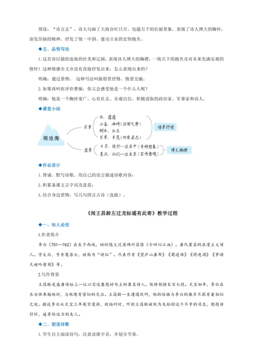 第4课《古代诗歌四首》【2022-2023统编版七上语文高品备课（教学设计）】