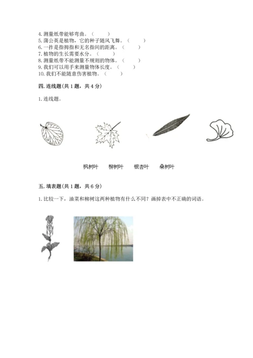 教科版科学一年级上册期末测试卷【b卷】.docx