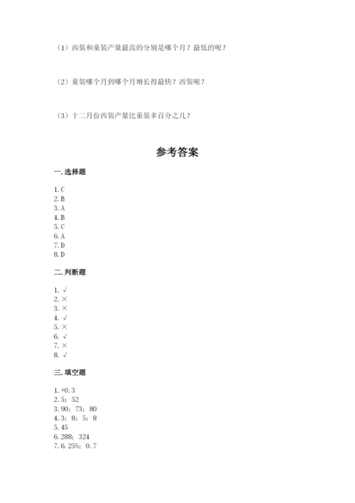 冀教版小学六年级下册数学期末检测试题及参考答案（夺分金卷）.docx