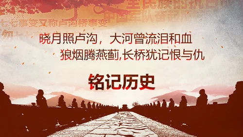 学习纪念卢沟桥事变七七事变历史简介PPT
