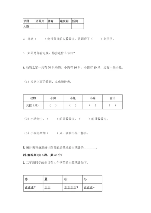 人教版二年级下册数学第一单元-数据收集整理-测试卷【A卷】.docx