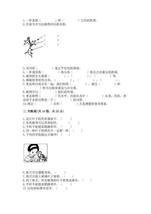 教科版科学一年级上册期末测试卷（重点班）.docx