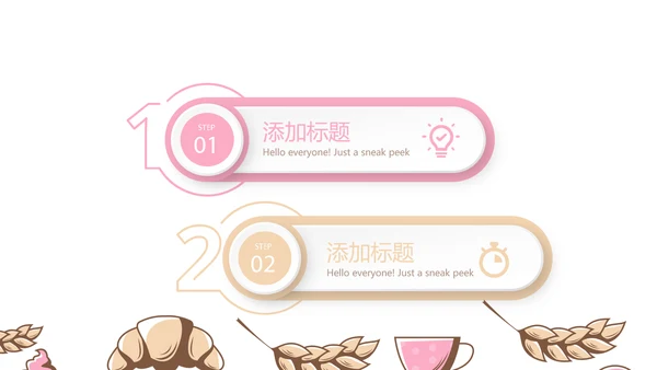 手绘面包烘焙动态PPT