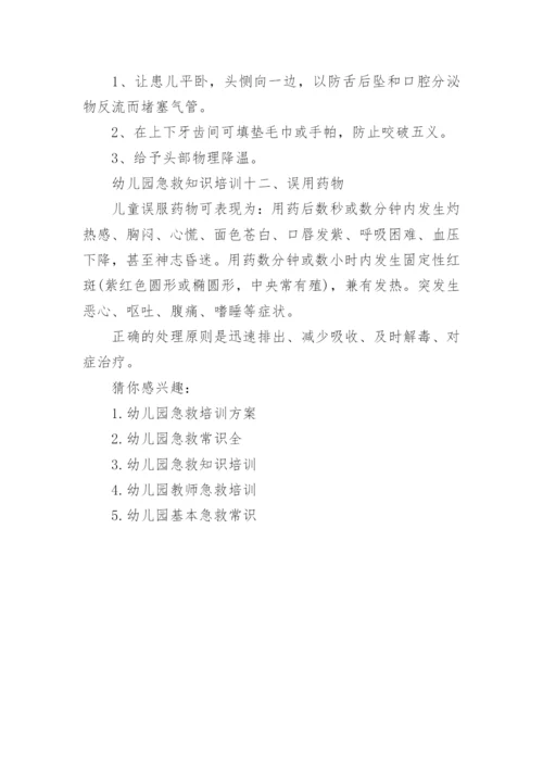 幼儿园急救知识培训全.docx