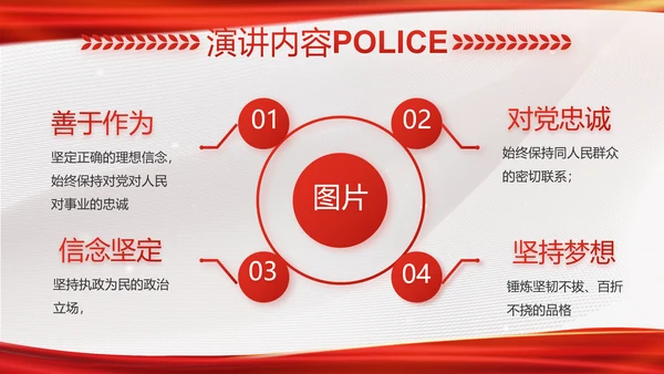 大气时尚司法警察公安工作总结动态PPT模板