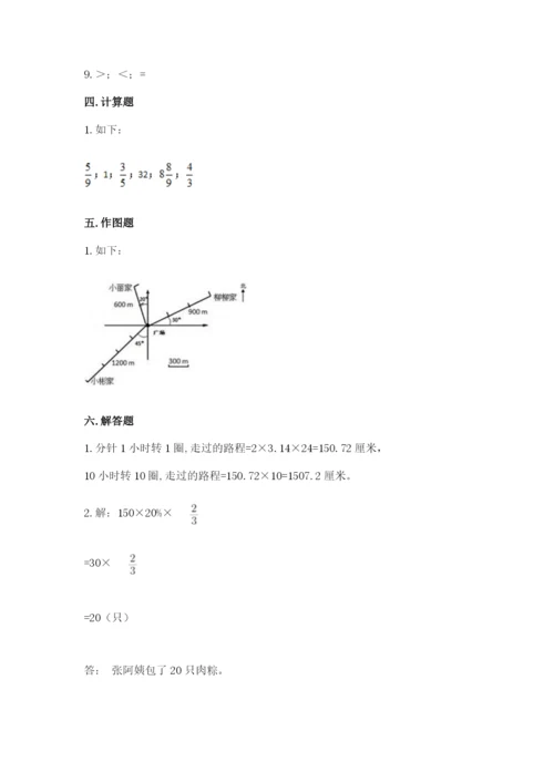 小学六年级上册数学期末测试卷（突破训练）word版.docx