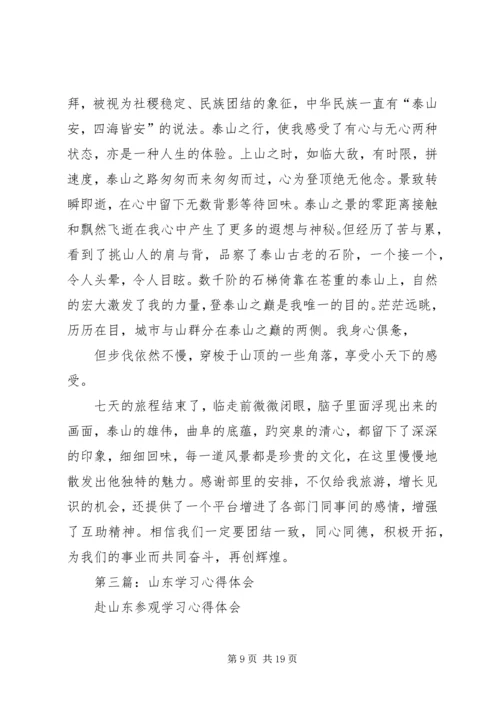 山东旅游心得体会(精选多篇).docx