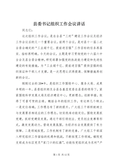 县委书记组织工作会议讲话.docx