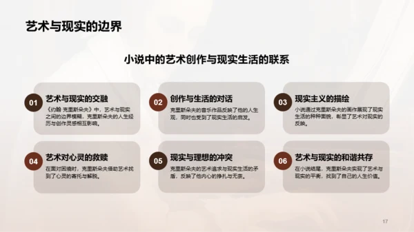 黄色读书笔记约翰.克里斯朵夫PPT模板