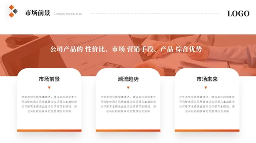 简约商务橙色公司介绍企业介绍产品介绍企业宣传ppt模板