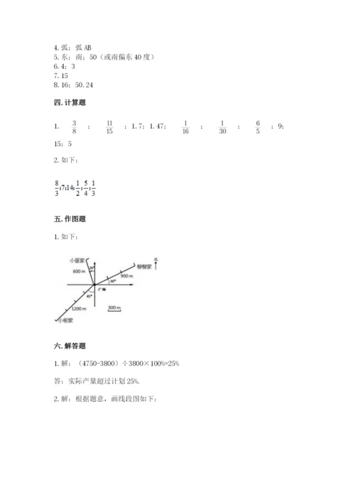 小学六年级数学上册期末考试卷必考题.docx