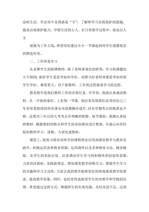 初中政治教师工作心得感想五篇.docx