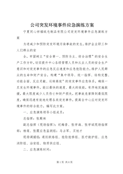 公司突发环境事件应急演练方案.docx