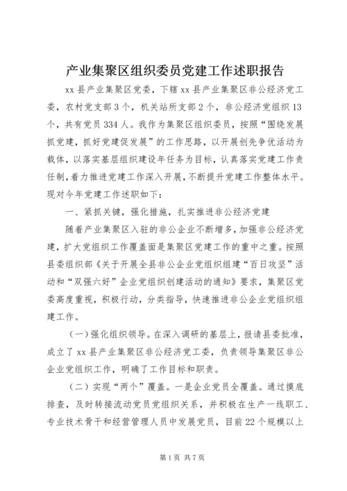 产业集聚区组织委员党建工作述职报告.docx