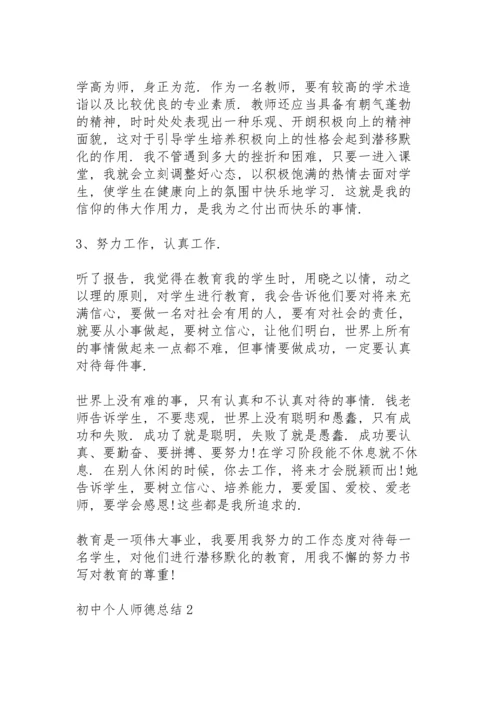 初中个人师德总结10篇.docx