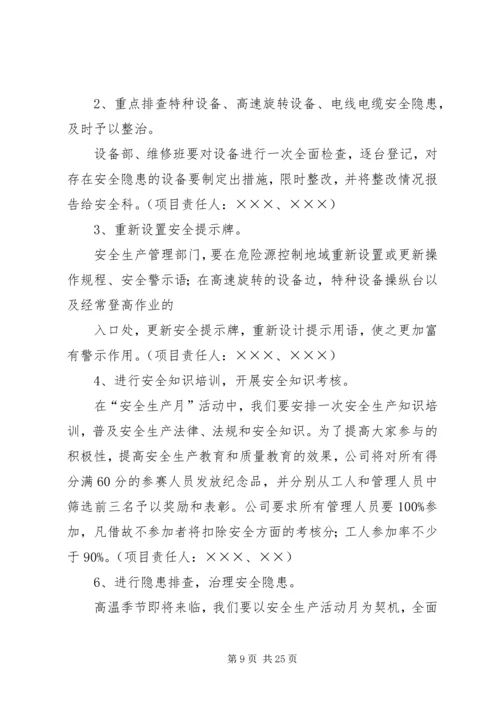二0一一年安全月活动方案.docx