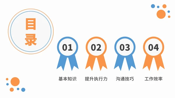 商务简约企业工作效率与能力提升培训PPT模板