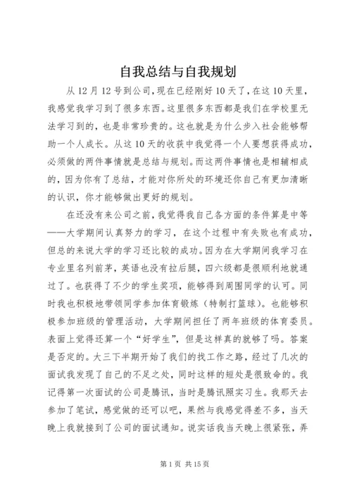 自我总结与自我规划.docx