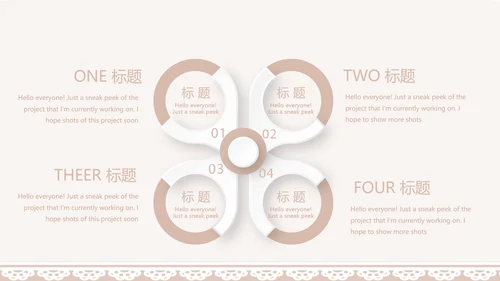 粉色淡雅蕾丝母婴护理用品宣传年年终总结动态PPT