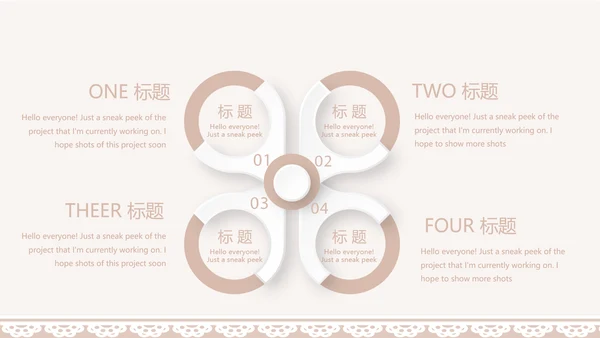 粉色淡雅蕾丝母婴护理用品宣传年年终总结动态PPT