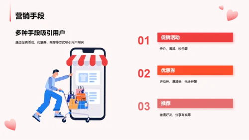 红色卡通双十二销售提升战略PPT模板