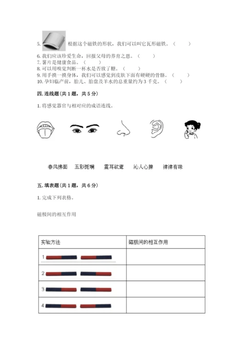 教科版二年级下册科学知识点期末测试卷附参考答案【综合卷】.docx