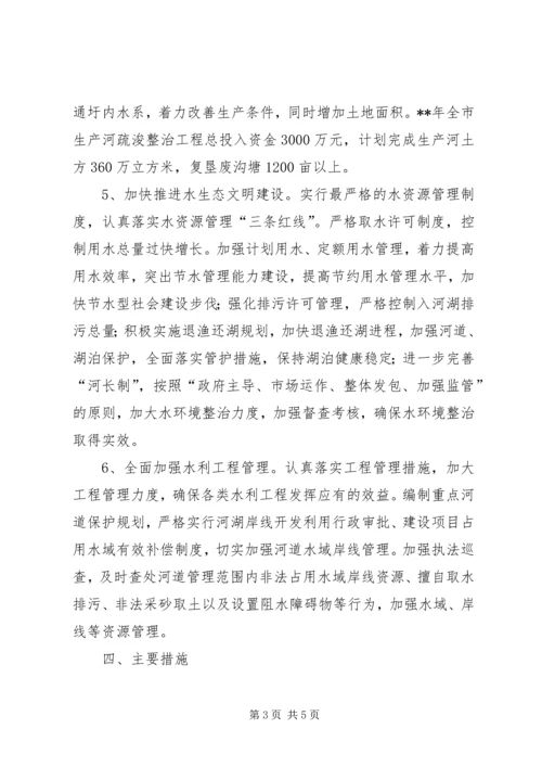 全市水利建设工作意见.docx