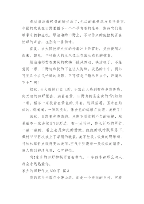 家乡的田野作文600字.docx