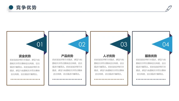 蓝色简约风商务公司介绍企业宣传ppt模板