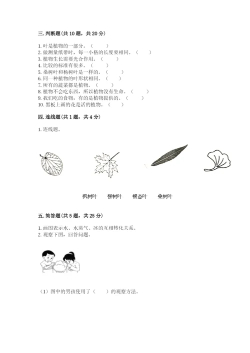 教科版一年级上册科学期末测试卷（网校专用）.docx