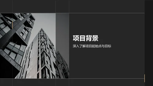黑色商务风房地产项目启动汇报PPT模板
