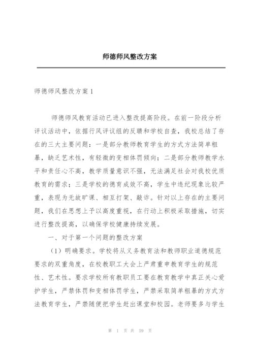 师德师风整改方案.docx