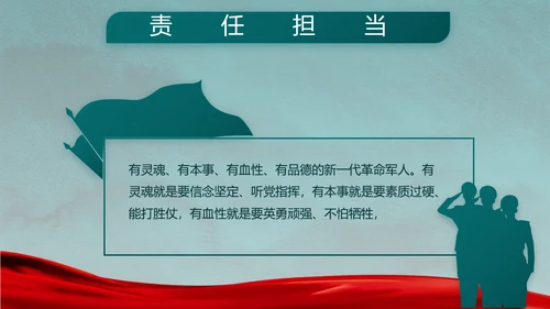 迷彩风格八一部队党课部队军事年年终总结PPT