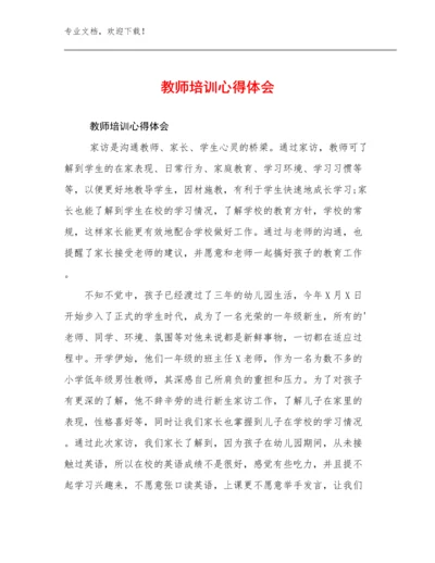 教师培训心得体会例文13篇.docx