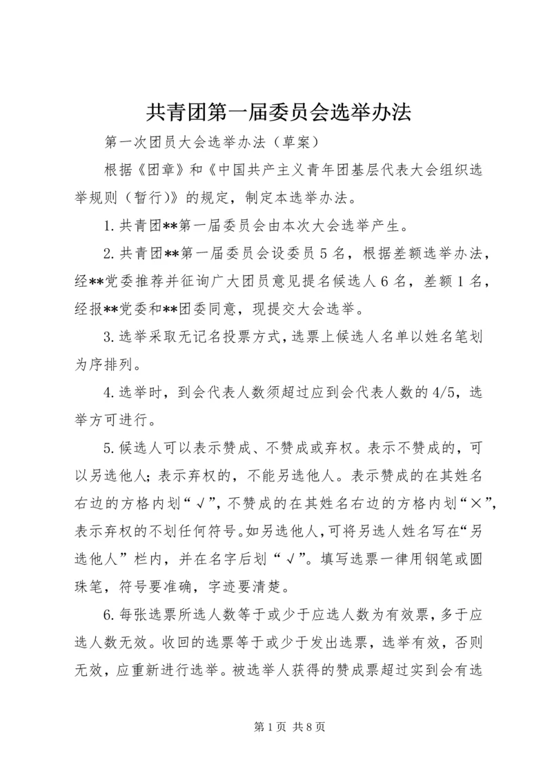 共青团第一届委员会选举办法.docx