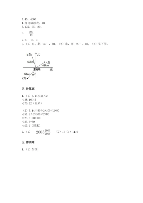 小学六年级数学上册期末卷带答案（夺分金卷）.docx