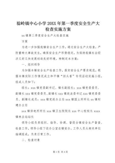 骔岭镇中心小学20XX年第一季度安全生产大检查实施方案 (3).docx