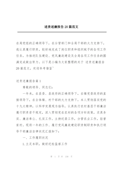 述责述廉报告20篇范文.docx