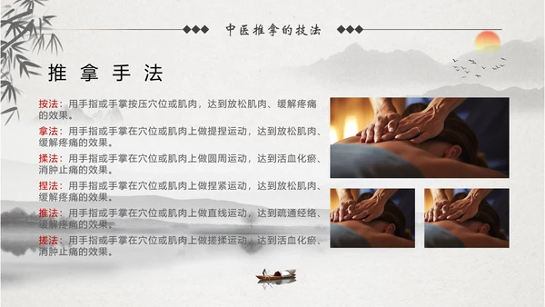 中医养生中医推拿正骨理疗PPT模板