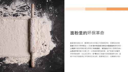 黑色橙色简约风中国面食介绍PPT模板