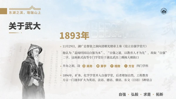 武汉大学通用汇报PPT模版