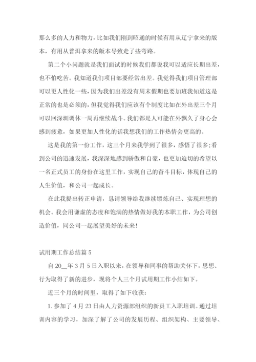 试用期工作总结(通用10篇).docx