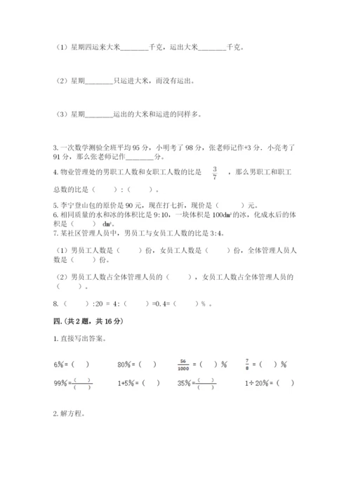 小学六年级数学毕业试题参考答案.docx